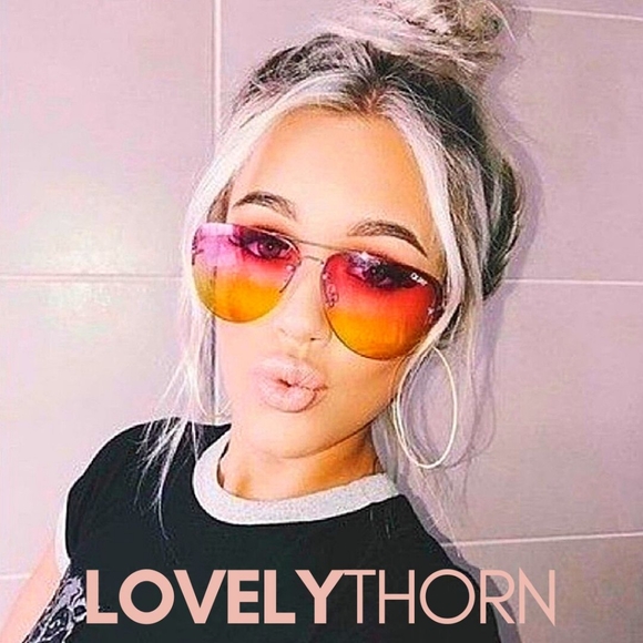 QUAY // muse pink yellow fade rare nwot - Picture 7 of 10